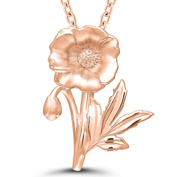 Luxury Jewelry Sale – Elegant Styles At Unbeatable Prices Bremer Jewelry 925 Rose Sterling Silver/Gold Plated August Birth Flower "Poppy" Flower Necklace Luxury Jewelry Sale – Elegant Styles At Unbeatable Prices Bremer Jewelry 925 Rose Sterling Silver/Gold Plated August Birth Flower "Poppy" Flower Necklace