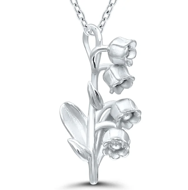 Limited-Time Offer On Premium Jewelry Collections Bremer Jewelry 925 White Sterling Silver May Birth Flower "Lily Of The Valley" Necklace Limited-Time Offer On Premium Jewelry Collections Bremer Jewelry 925 White Sterling Silver May Birth Flower "Lily Of The Valley" Necklace