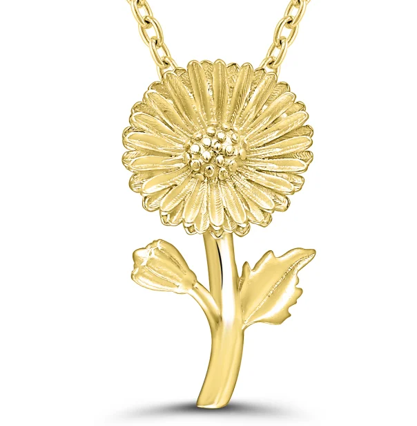 Fashion-Forward Geometric Jewelry For Contemporary Style Bremer Jewelry 925 Yellow Sterling Silver/Gold Plated September Birth Flower "Aster" Necklace Fashion-Forward Geometric Jewelry For Contemporary Style Bremer Jewelry 925 Yellow Sterling Silver/Gold Plated September Birth Flower "Aster" Necklace