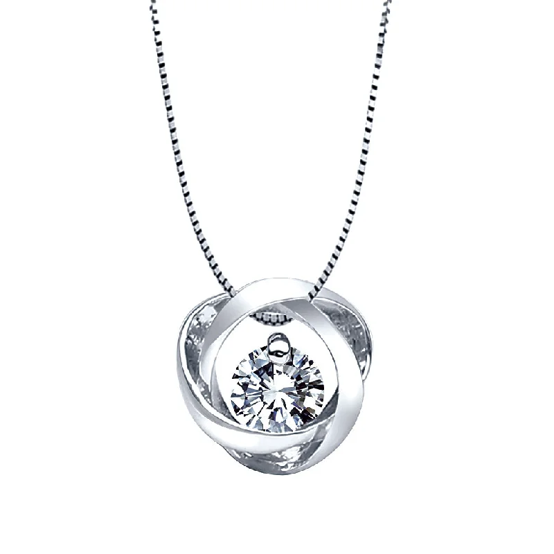 Shop High-Quality Jewelry At Jaw-Dropping Discounts Time and Eternity Sterling Silver Round Shape Diamond Solitaire Pendant with a Sterling Silver Box Necklace (0.14ctw) Shop High-Quality Jewelry At Jaw-Dropping Discounts Time and Eternity Sterling Silver Round Shape Diamond Solitaire Pendant with a Sterling Silver Box Necklace (0.14ctw)