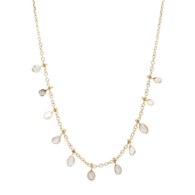 Fashion-Forward Geometric Jewelry For Contemporary Style Multi Diamond Slice Necklace Fashion-Forward Geometric Jewelry For Contemporary Style Multi Diamond Slice Necklace
