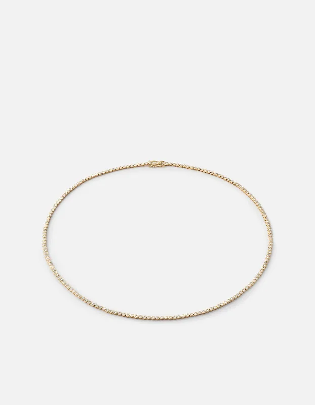 Affordable Luxury Jewelry For Every Occasion Century Round Choker, 14k Gold Pavé