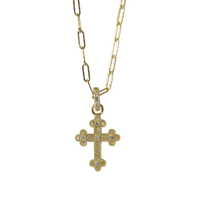 Affordable Glamour – Premium Jewelry At Special Prices Diamond 14K Gold Cross Pendant Paperclip Chain Necklace Affordable Glamour – Premium Jewelry At Special Prices Diamond 14K Gold Cross Pendant Paperclip Chain Necklace