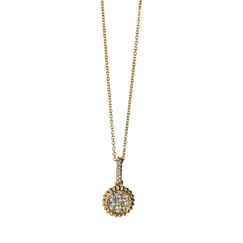 Must-Have Jewelry At Unbelievable Discounts Diamond 14K Yellow Gold Beaded Round Pendant Necklace Must-Have Jewelry At Unbelievable Discounts Diamond 14K Yellow Gold Beaded Round Pendant Necklace