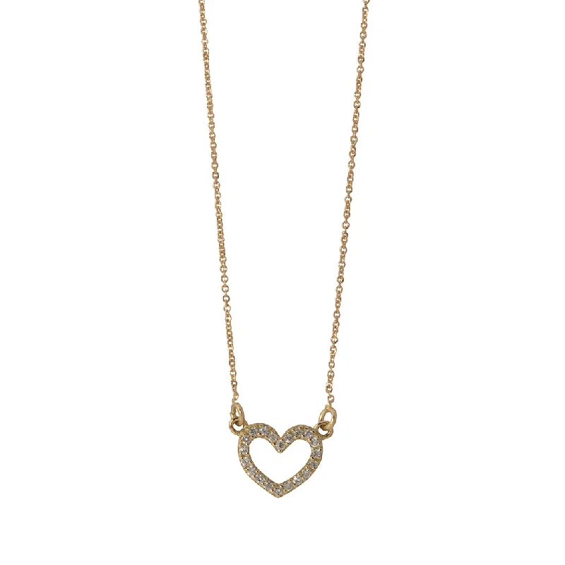 Save On Luxury Jewelry Pieces – Limited-Time Offers Diamond 18K Gold Small Open Heart Necklace Save On Luxury Jewelry Pieces – Limited-Time Offers Diamond 18K Gold Small Open Heart Necklace