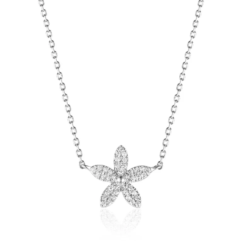Discounted Luxury Jewelry – Shine Without The Splurge Diamond Flower 14K Gold Necklace Discounted Luxury Jewelry – Shine Without The Splurge Diamond Flower 14K Gold Necklace