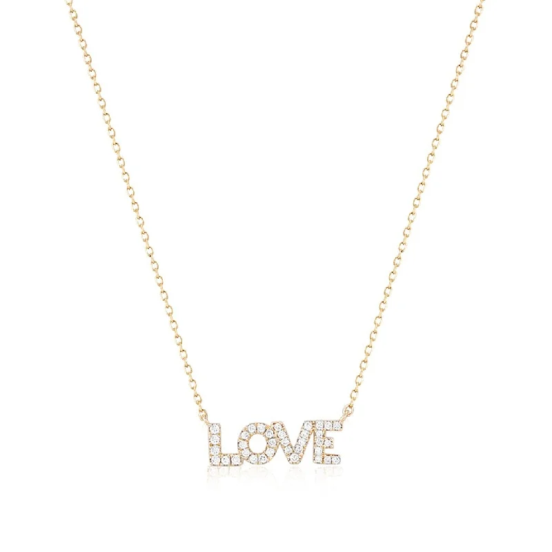 Your Dream Jewelry At Dream Prices – Shop Now Diamond LOVE 14K Yellow Gold Necklace Your Dream Jewelry At Dream Prices – Shop Now Diamond LOVE 14K Yellow Gold Necklace