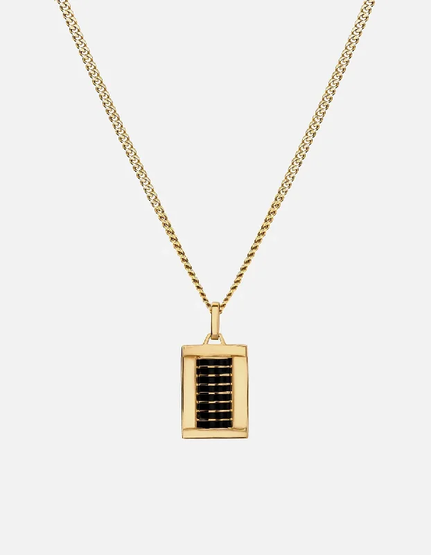 Luxury Jewelry At Unbeatable Discounts Enzo Necklace, Gold Vermeil/Black