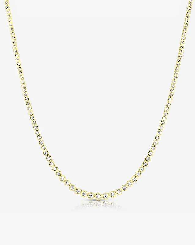 Timeless Elegance At Unbelievable Discounts Graduated Bezel Diamond Tennis Necklace Timeless Elegance At Unbelievable Discounts Graduated Bezel Diamond Tennis Necklace