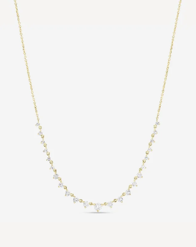Versatile Layering Jewelry For Effortless Chic Graduated Diamond Layering Necklace