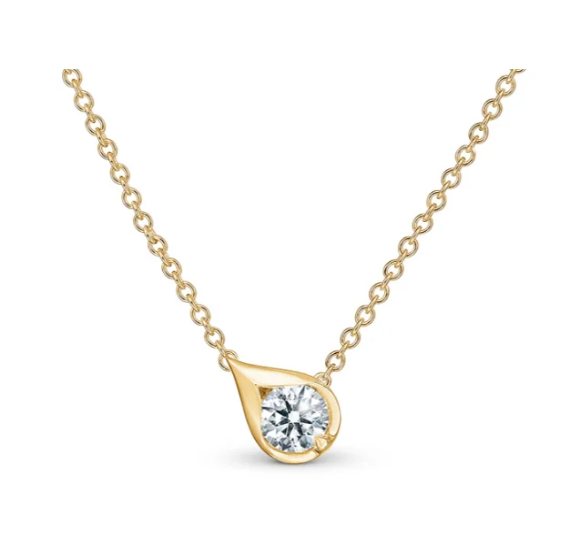 Dainty And Elegant Jewelry Now At Reduced Prices Hearts On Fire 14K Yellow Gold Round Shape Diamond LU Droplet Pendant (.30ctw) Dainty And Elegant Jewelry Now At Reduced Prices Hearts On Fire 14K Yellow Gold Round Shape Diamond LU Droplet Pendant (.30ctw)