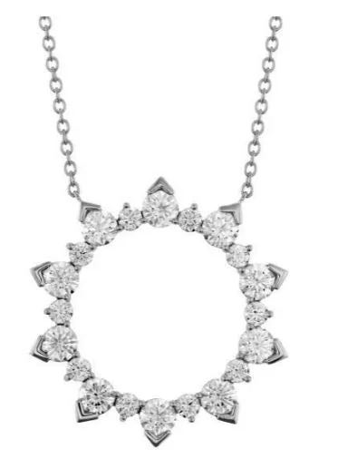 Elegant Necklaces And Bracelets At Limited-Time Offers Hearts On Fire 18K White Gold Aerial Eclipse Diamonds Circle Pendant with a 18K White Gold Link Necklace (1.80ctw) Elegant Necklaces And Bracelets At Limited-Time Offers Hearts On Fire 18K White Gold Aerial Eclipse Diamonds Circle Pendant with a 18K White Gold Link Necklace (1.80ctw)