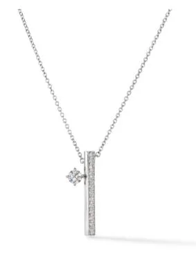 Modern Jewelry At Exclusive Discounts – Shop Today Hearts On Fire 18K White Gold Round Shape Diamond Barre Floating Single Diamond Pave Necklace (.45ctw) Modern Jewelry At Exclusive Discounts – Shop Today Hearts On Fire 18K White Gold Round Shape Diamond Barre Floating Single Diamond Pave Necklace (.45ctw)