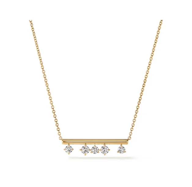Exclusive Jewelry Offers – Sparkle For Less Hearts On Fire 18K Yellow Gold Barre Floating Diamond Necklace (.50ctw) Exclusive Jewelry Offers – Sparkle For Less Hearts On Fire 18K Yellow Gold Barre Floating Diamond Necklace (.50ctw)