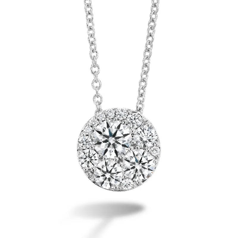 Affordable Luxury Jewelry For Every Occasion Hearts on Fire Tessa Circle Necklace in White Gold (0.50 ctw) Affordable Luxury Jewelry For Every Occasion Hearts on Fire Tessa Circle Necklace in White Gold (0.50 ctw)