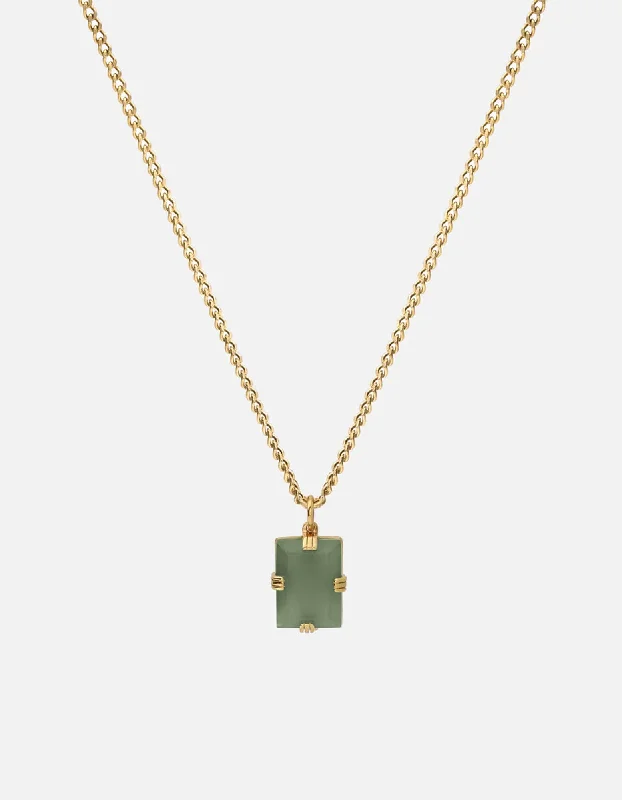 Discounted Jewelry For A Glamorous Look Lennox Jasper Green Necklace, 14k Gold