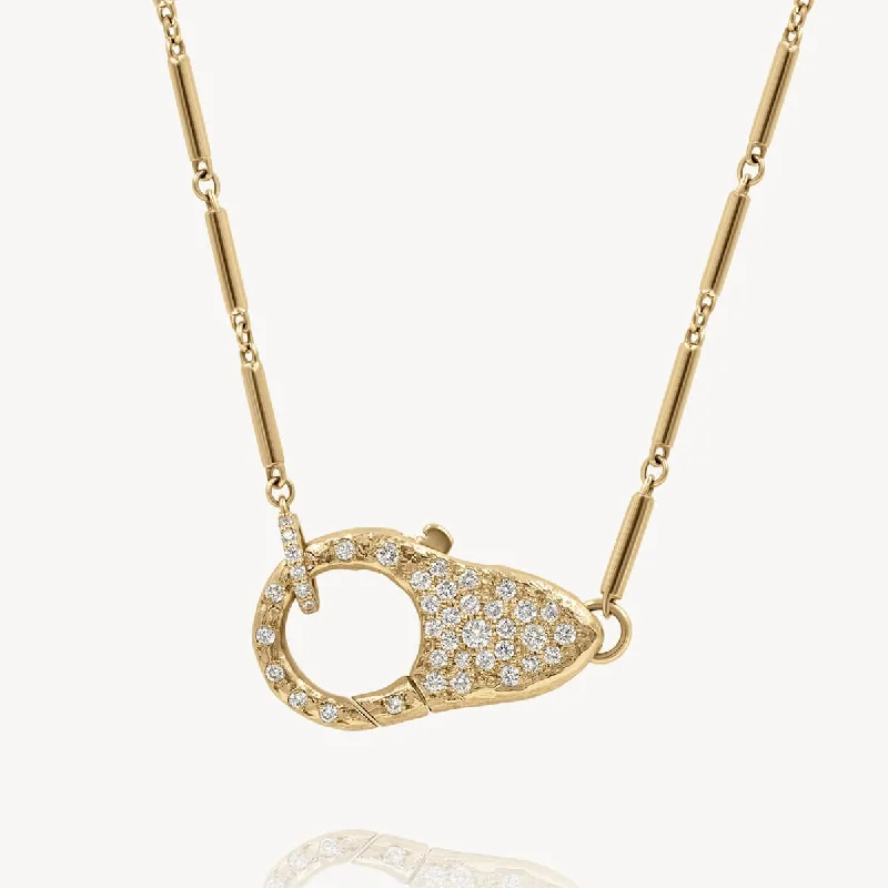 Buy More, Save More On Stunning Jewelry Designs Pave Diamond Lock Necklace