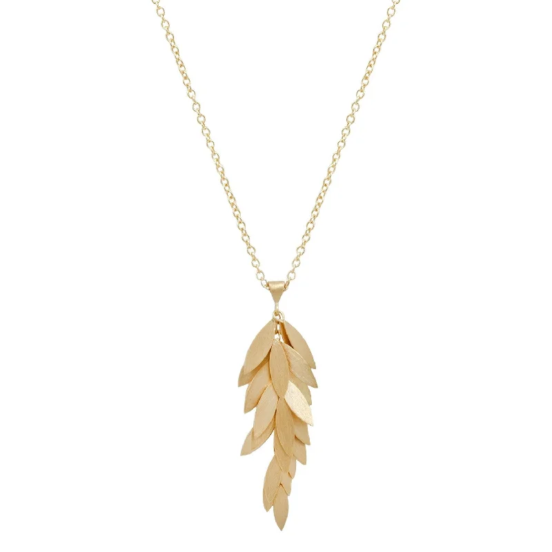 Premium Diamond Jewelry For Unforgettable Moments Golden Leaf Cluster Necklace