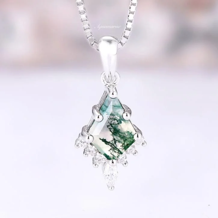 Limited-Stock Jewelry Sale – Once It's Gone, It's Gone Skye Kite™ Kite Green Moss Agate Necklace- Sterling Silver Limited-Stock Jewelry Sale – Once It's Gone, It's Gone Skye Kite™ Kite Green Moss Agate Necklace- Sterling Silver