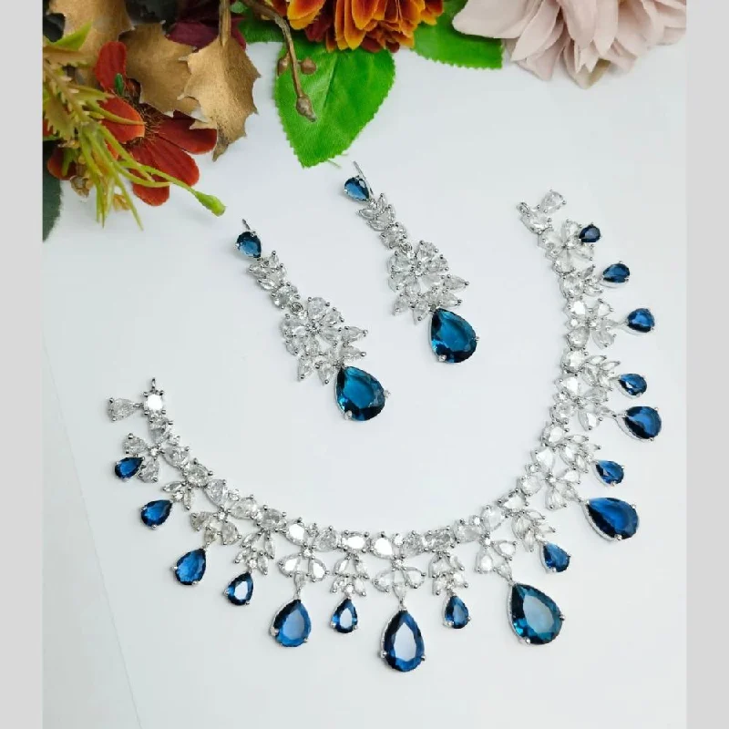 Elegant Jewelry, Exclusive Prices – Shop Now Aamrapali Silver Plated American Diamond Necklace Set Elegant Jewelry, Exclusive Prices – Shop Now Aamrapali Silver Plated American Diamond Necklace Set