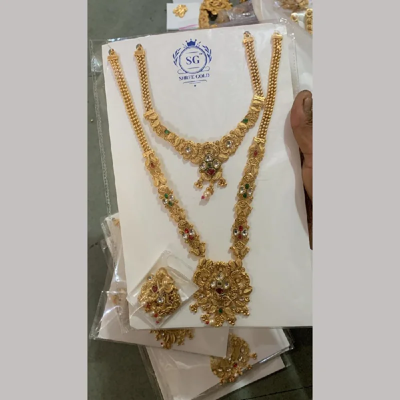 Elevate Your Jewelry Collection With Limited-Time Savings Anjali Jewellery Gold Plated Kundan Stone Double Necklace Set Elevate Your Jewelry Collection With Limited-Time Savings Anjali Jewellery Gold Plated Kundan Stone Double Necklace Set