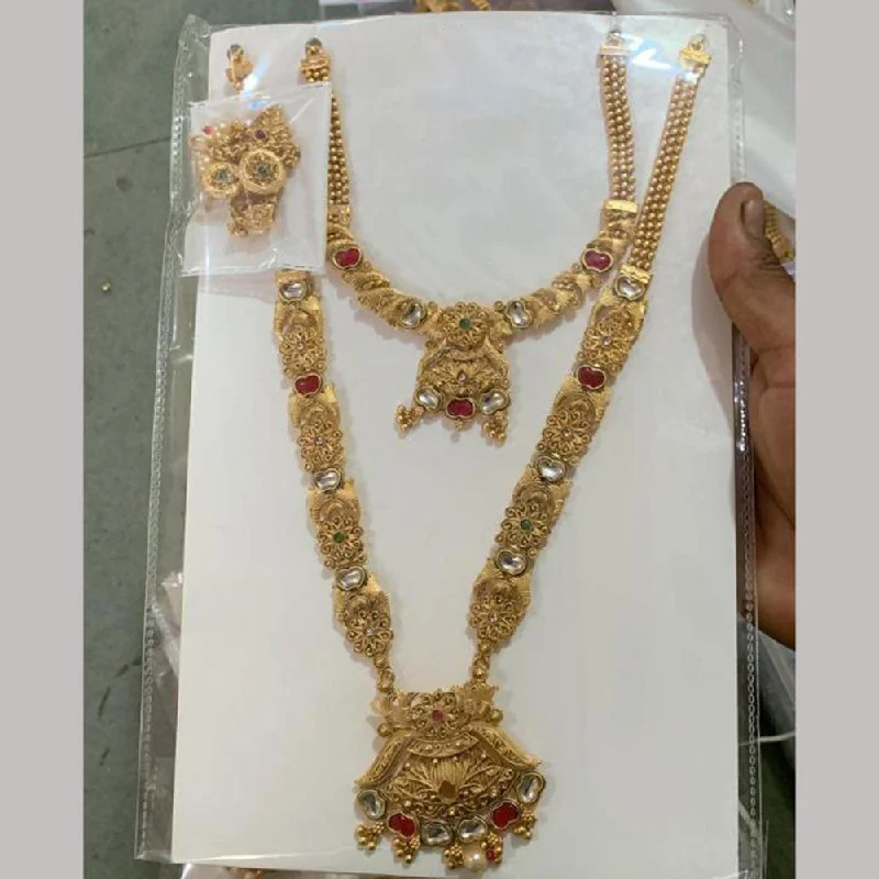 Once-A-Year Jewelry Sale – Grab Your Favorites Now Anjali Jewellery Gold Plated Kundan Stone Double Necklace Set Once-A-Year Jewelry Sale – Grab Your Favorites Now Anjali Jewellery Gold Plated Kundan Stone Double Necklace Set