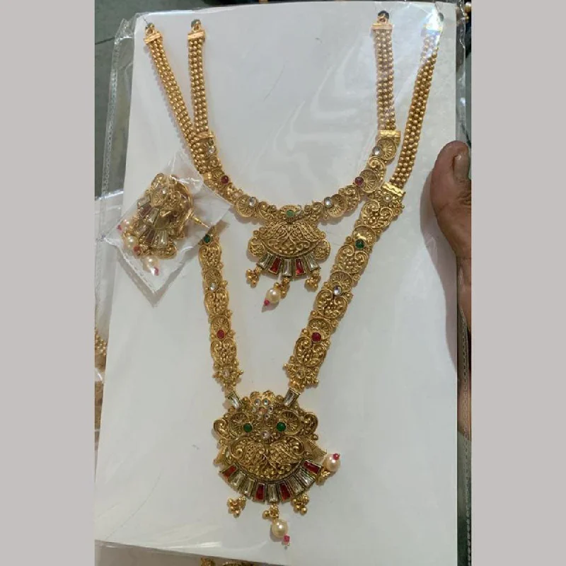 Shop Modern Jewelry Collections With Exclusive Discounts Anjali Jewellery Gold Plated Kundan Stone Double Necklace Set Shop Modern Jewelry Collections With Exclusive Discounts Anjali Jewellery Gold Plated Kundan Stone Double Necklace Set