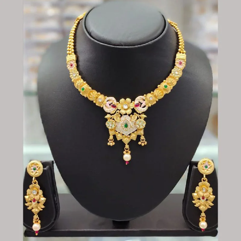 Unmissable Discounts On Timeless Jewelry Pieces Anjali Jewellery Gold Plated Pota Stone Meenakari Necklace Set Unmissable Discounts On Timeless Jewelry Pieces Anjali Jewellery Gold Plated Pota Stone Meenakari Necklace Set