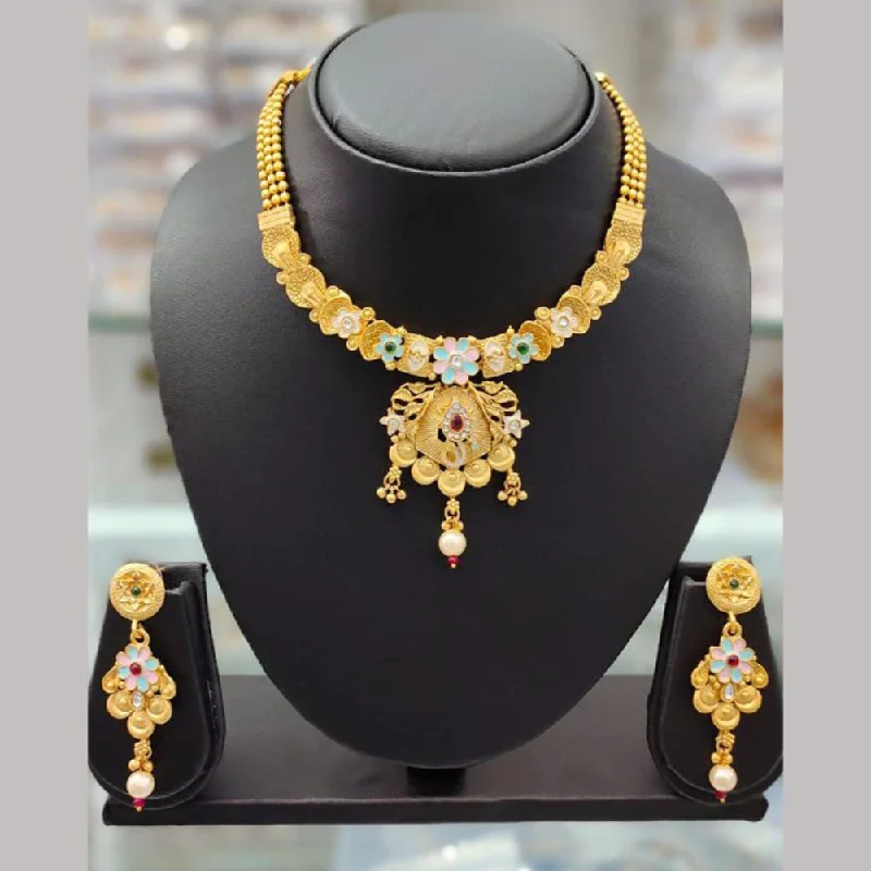 Best-Selling Jewelry Now Available At Special Deals Anjali Jewellery Gold Plated Pota Stone Meenakari Necklace Set Best-Selling Jewelry Now Available At Special Deals Anjali Jewellery Gold Plated Pota Stone Meenakari Necklace Set