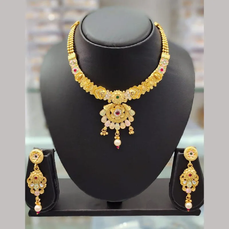 Limited-Time Jewelry Sale – Elegant Styles At Less Anjali Jewellery Gold Plated Pota Stone Meenakari Necklace Set Limited-Time Jewelry Sale – Elegant Styles At Less Anjali Jewellery Gold Plated Pota Stone Meenakari Necklace Set