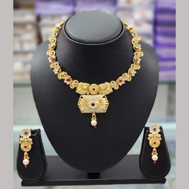 Exclusive Jewelry Sale – Limited-Time Discounts Anjali Jewellery Gold Plated Pota Stone Meenakari Necklace Set Exclusive Jewelry Sale – Limited-Time Discounts Anjali Jewellery Gold Plated Pota Stone Meenakari Necklace Set