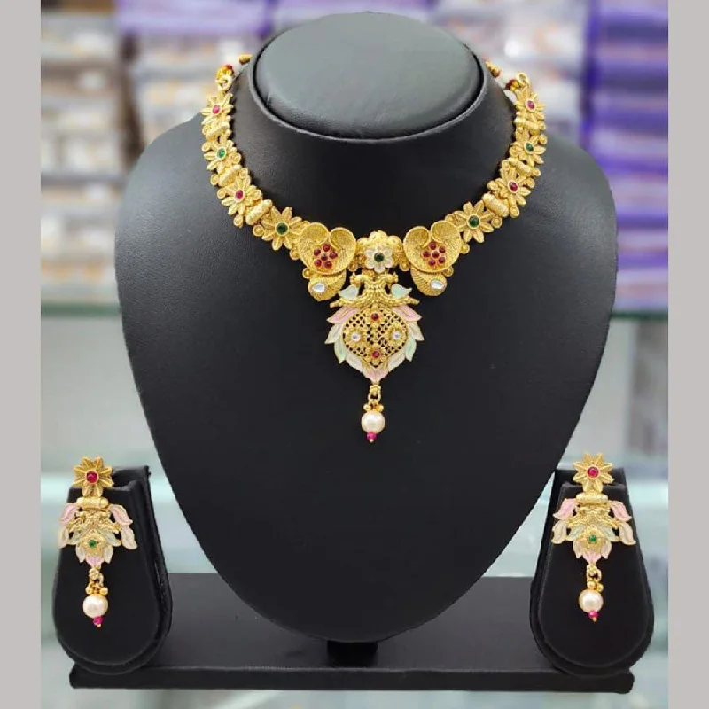 Adjustable Charm Bracelets For A Perfect Fit Anjali Jewellery Gold Plated Pota Stone Meenakari Necklace Set Adjustable Charm Bracelets For A Perfect Fit Anjali Jewellery Gold Plated Pota Stone Meenakari Necklace Set