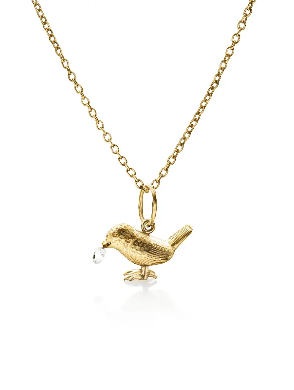 Shine Without Limits – Jewelry Sale Happening Now Drop Bird 18K Gold Necklace w. Diamonds Shine Without Limits – Jewelry Sale Happening Now Drop Bird 18K Gold Necklace w. Diamonds