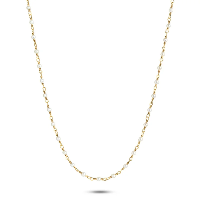 Bold And Beautiful Jewelry Now At Irresistible Prices White 18K Gold Plated Necklace w. Pearls Bold And Beautiful Jewelry Now At Irresistible Prices White 18K Gold Plated Necklace w. Pearls