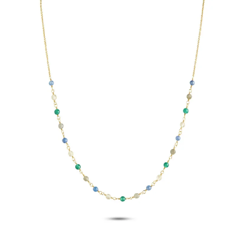 Stunning Jewelry Pieces At The Lowest Prices Ever Gem Candy Confidence 18K Gold Plated Necklace w. Kyanite, Laboradorite, Agate & Citrin Stunning Jewelry Pieces At The Lowest Prices Ever Gem Candy Confidence 18K Gold Plated Necklace w. Kyanite, Laboradorite, Agate & Citrin