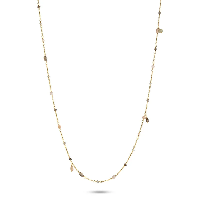 Premium Jewelry, Premium Discounts – Act Fast Limited Edition Grey, Brown & Pink 18K Gold Plated Necklace Premium Jewelry, Premium Discounts – Act Fast Limited Edition Grey, Brown & Pink 18K Gold Plated Necklace