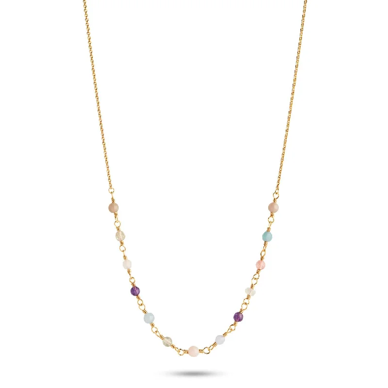 Jewelry Flash Sale – Stylish Designs At Unbeatable Rates Mixed coloured Gemstones 18K Gold Plated Necklace Jewelry Flash Sale – Stylish Designs At Unbeatable Rates Mixed coloured Gemstones 18K Gold Plated Necklace