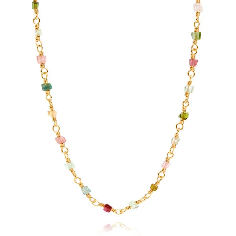 Unlock Unbeatable Jewelry Deals Before They’Re Gone Mixed coloured 18K Gold Plated Necklace w. Tourmalines Unlock Unbeatable Jewelry Deals Before They’Re Gone Mixed coloured 18K Gold Plated Necklace w. Tourmalines