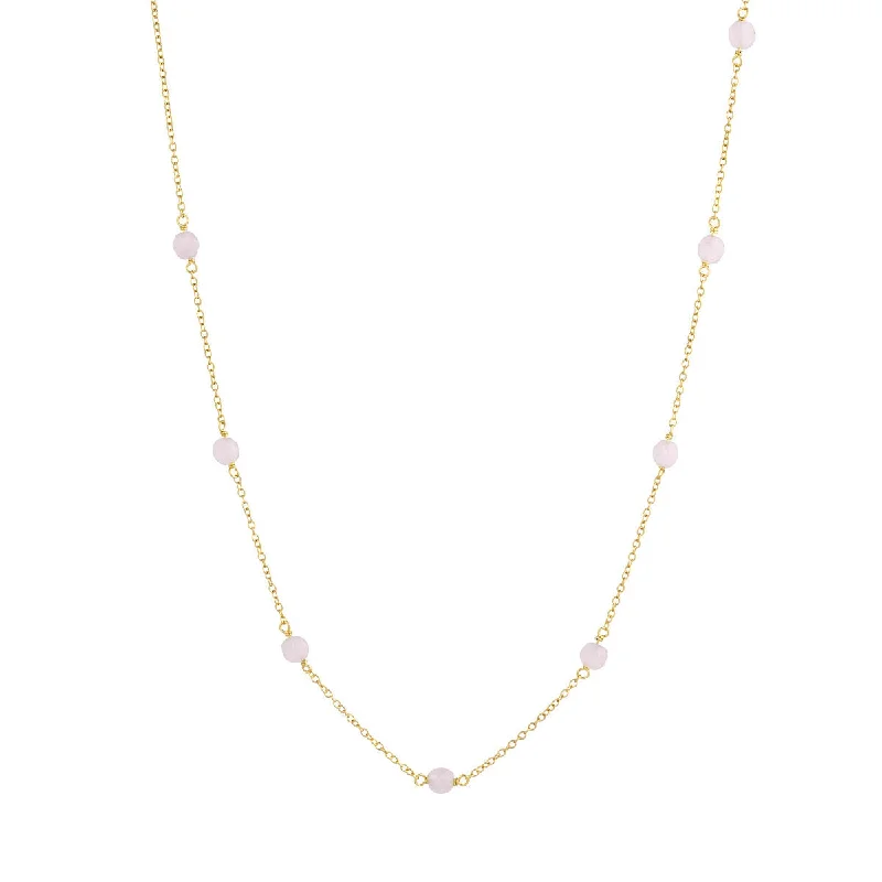 Last Chance To Shop High-End Jewelry At Markdown Prices Valentine 18K Gold Plated Necklace w. Quartz