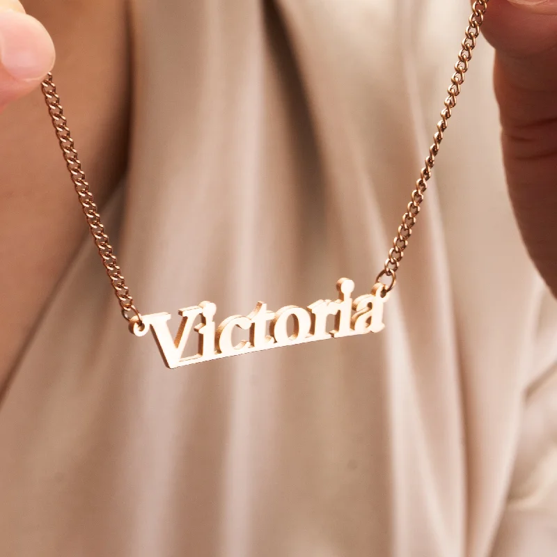 Exclusive Jewelry Sale – Shine For Less Classic Nameplate Necklace