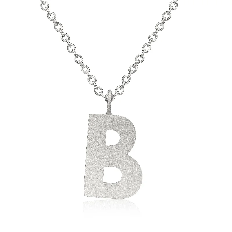 Premium Jewelry Now Available At Special Discounts Letter B Silver Necklace
