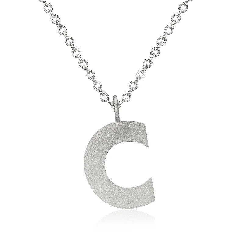 Shop Dazzling Jewelry At The Best Prices Letter C Silver Necklace
