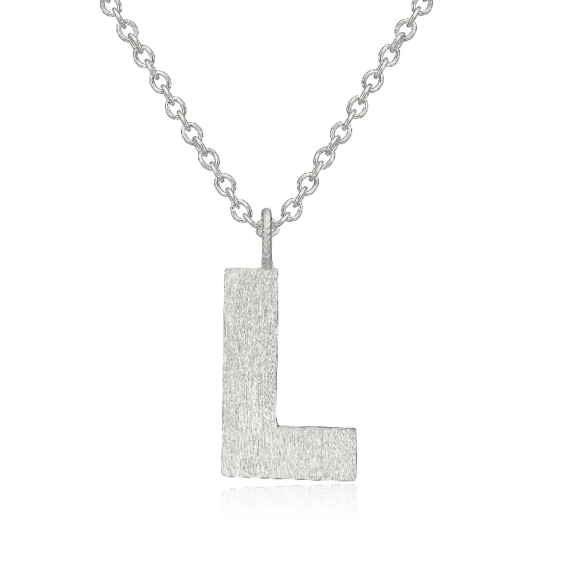 Special Deals On Handcrafted And Designer Jewelry Letter L Silver Necklace