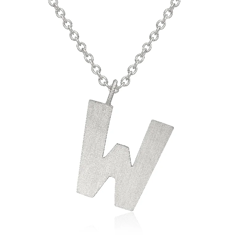 Grab Your Dream Jewelry At The Lowest Prices Letter W Silver Necklace