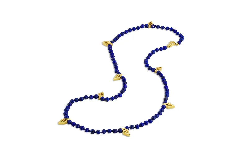 High-Quality Jewelry At A Fraction Of The Cost Mazahri | Zan Bead 18K Gold Necklace w. Lapis High-Quality Jewelry At A Fraction Of The Cost Mazahri | Zan Bead 18K Gold Necklace w. Lapis