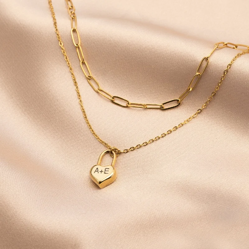 Grab Exquisite Jewelry At The Lowest Prices Heart Shape Padlock Necklace