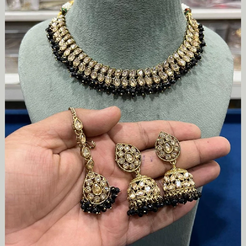 Dainty And Elegant Jewelry Now At Reduced Prices Hira Collections Gold Plated Crystal Stone And Pearls Choker Necklace Set Dainty And Elegant Jewelry Now At Reduced Prices Hira Collections Gold Plated Crystal Stone And Pearls Choker Necklace Set