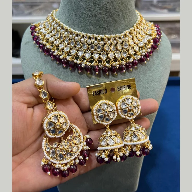 Dazzle In Elegance With Our Biggest Jewelry Sale Hira Collections Gold Plated Kundan Stone And Pearls Choker Necklace Set Dazzle In Elegance With Our Biggest Jewelry Sale Hira Collections Gold Plated Kundan Stone And Pearls Choker Necklace Set