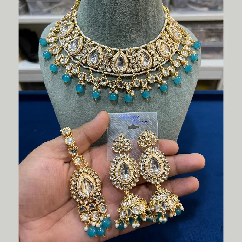Timeless Elegance Now At Special Discounts Hira Collections Gold Plated Kundan Stone And Pearls Choker Necklace Set Timeless Elegance Now At Special Discounts Hira Collections Gold Plated Kundan Stone And Pearls Choker Necklace Set