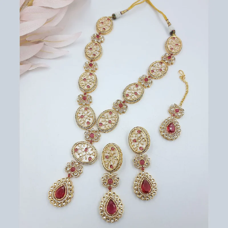 Get The Jewelry You Love At A Price You Love JCM Gold Plated Kundan Stone And Austrian Necklace Set Get The Jewelry You Love At A Price You Love JCM Gold Plated Kundan Stone And Austrian Necklace Set